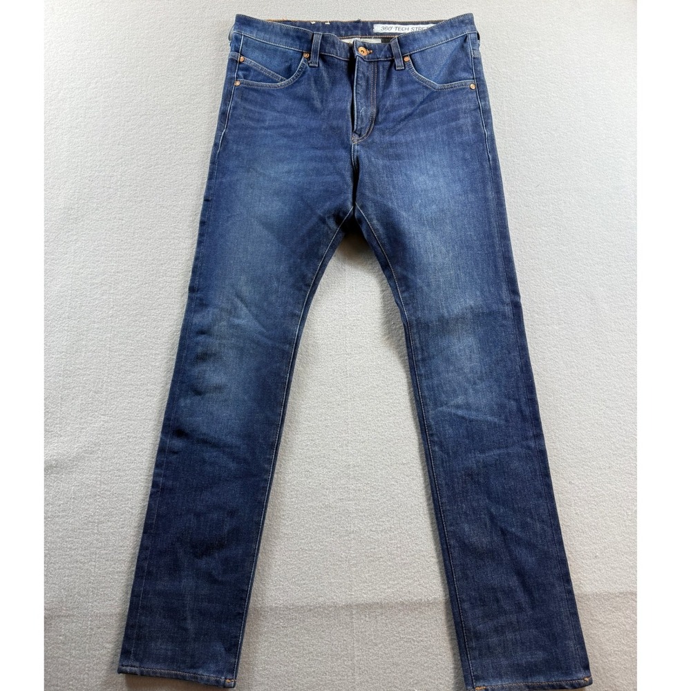 H&M 360 Tech Stretch Skinny Jeans Mens 36 Blue Low Waist Denim 35x31